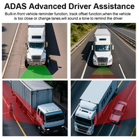 Sistema DVR Inteligente ADAS BSD de 6 Canales para Vehículos, Monitor Táctil MP5 de 10.36 Pulgadas con 6 Cámaras 1080P, Conjunto de Asistencia de Conducción para Camiones y Autobuses