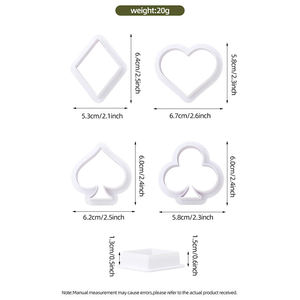 Nuevo Juego de 4 Utensilios para Repostería con Diseño de Dados de Póker, Moldeado por Inyección, para Azúcar, Galletas y Repostería, Modelo Personalizable THM039 OPP - Product Image 6