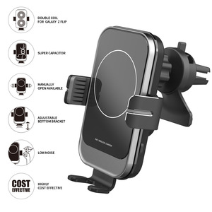 Productos de tendencia 2025 recién llegados <span class=keywords><strong>Sensor</strong></span> automático de doble bobina 15W cargador inalámbrico de coche rápido para <span class=keywords><strong>iPhone</strong></span> Samsung Z Flip - Product Image 5