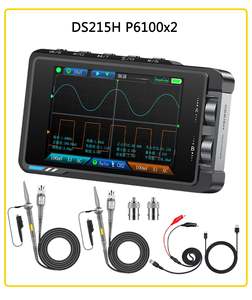 Fnirsi DS215H ออสซิลโลสโคปแบบพกพา 2 ช่องสัญญาณ ความถี่ 50MHz 250MSa/s พร้อมหัววัด 10x จำนวน 2 ชิ้น  2 in 1  พร้อมเครื่องกำเนิดสัญญาณ สำหรับซ่อมแซม - Product Image 1