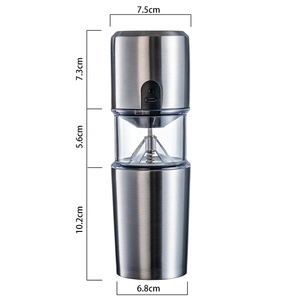 Machine à café portable rechargeable par USB, en acier inoxydable, <span class=keywords><strong>filtre</strong></span> goutte à goutte, machine à café électrique de voyage <span class=keywords><strong>avec</strong></span> <span class=keywords><strong>broyeur</strong></span>, vente en gros - Product Image 2