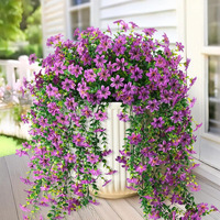 Guirlande artificielle de marguerites orange automnales en soie, fausse plante grimpante pour la décoration d'automne de la maison et du porche, vente en gros