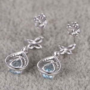Orecchini Creativi in Stile Pietra Blu per Donne, Eleganti Gioielli per Orecchie alla Moda - Product Image 6