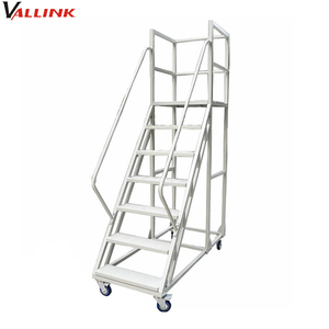 Kho thép an toàn di động cán làm việc nền tảng thang với tay vịn - Product Image 2
