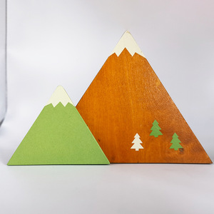ZAKKA Mt. Ornement de bureau à thème sérigraphié en bois Fuji 18x33x12cm pour photomaton - Product Image 2
