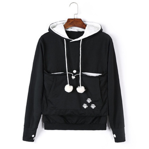 유니섹스 풀오버 포켓 후디 고양이 강아지 캐리어 스웨트셔츠 애완동물 고양이 강아지 캥거루 파우치 후디 - Product Image 3