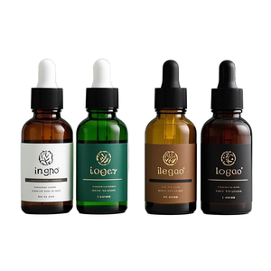 Flacon compte-gouttes rond <span class=keywords><strong>en</strong></span> <span class=keywords><strong>verre</strong></span> de 10 ml pour huile essentielle, sérum, savon liquide, emballage <span class=keywords><strong>avec</strong></span> impression sérigraphique, anti-fuite, rechargeable - Product Image 1