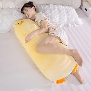 Almohada de cuerpo largo de pato y cerdo de peluche corto Kawaii, suave, para dormir, cojín de cama, venta al por mayor, personalizado, OEM, de fábrica - Product Image 2