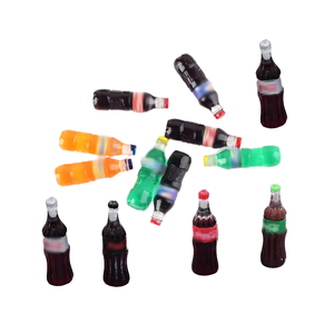 Chất lượng cao 3D Soda đồ uống thu nhỏ nhựa cabochons thương hiệu tốt logo nhân tạo phong cách cho Dollhouse chơi - Product Image 4