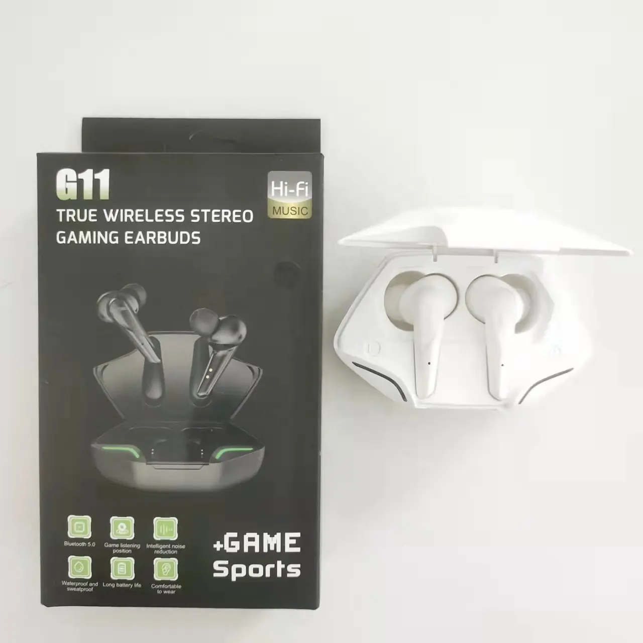 Auriculares inalámbricos TWS G11 Bt 5,0 para videojuegos, cascos con manos libres para jugadores