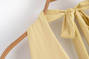 <span class=keywords><strong>MYST</strong></span> & ZA 2025 Robe Vintage pour Femmes Printemps Mode Sexy Dos Nu Col Licou Sans Manches Tempérament Robe Volants Nouveau - Product Image 5