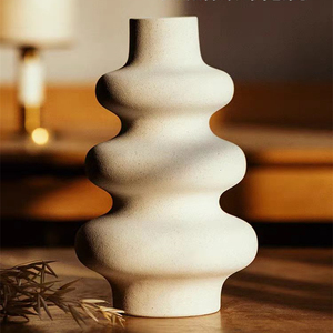 Commercio all'ingrosso irregolare moderno stile nordico a spirale vasi in ceramica bianca per la <span class=keywords><strong>casa</strong></span> Hotel decorazione ornamento vasi in ceramica per la decorazione della <span class=keywords><strong>casa</strong></span> - Product Image 1