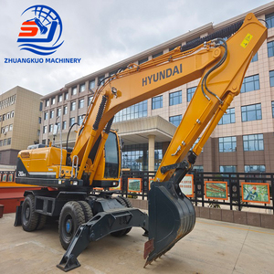 Excavatrice sur pneus Hyundai 210W-9 presque neuve et d'occasion de marque coréenne Excavatrice sur pneus Hyundai 210W-9 d'occasion Excavatrice sur pneus importée de Corée - Product Image 1