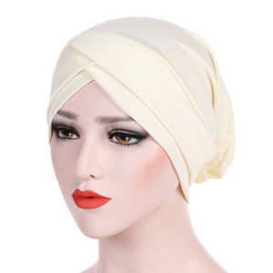 Chapeaux de <span class=keywords><strong>chimio</strong></span> bon marché de style bandeau bonnet de couchage en tissu jersey respirant de haute qualité casquettes - Product Image 3