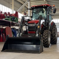 Tracteur agricole multifonction à prix avantageux, vente chaude, tracteurs agricoles 75 ch avec chargeur frontal, tracteur 4x4