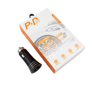 Cargador de coche PD18W de carga rápida multifuncional Puerto USB Tipo C Cargador de coche de material metálico - Product Image 1