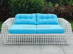 Conjuntos de sofás de mimbre para <span class=keywords><strong>exteriores</strong></span> <span class=keywords><strong>baratos</strong></span> muebles de sofá de mimbre con marco de aluminio - Product Image 5