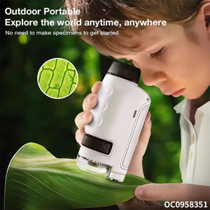 Ensemble de mini <span class=keywords><strong>microscope</strong></span> de dessin animé de science biologique jouet pour enfants avec support de téléphone - Product Image 3