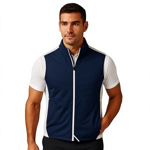 Chaleco Acolchado Azul Marino con Cuello Alto para Hombre y Mujer, Cortavientos con Cierre de Cremallera, Prenda Exterior Casual de Otoño, Ecológica y Fresca - Product Image 2