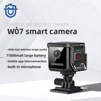 Caméra de surveillance domestique W07 HD 1080P 1-5MP avec vision nocturne sans fil WiFi, carte mémoire TF, moniteur pour bébé