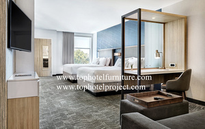 Muebles de Hotel de Primera Calidad Fairfield Inn Suite <span class=keywords><strong>2022</strong></span> por Top Hotel Project, Banco para Equipaje, Muebles de Madera - Product Image 4