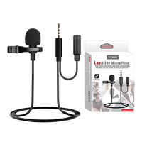 Microphone filaire à condensateur Lavalier, pour appareil photo, téléphone intelligent, Mini-Microphone Portable à condensateur, diffusion en direct, Mike, nouveau
