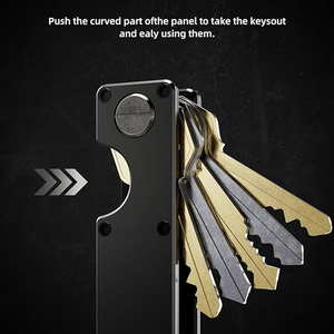 Portachiavi in Lega di Alluminio Nero Leggero e Portatile con Clip Metallica per Conservare le Chiavi - Product Image 6