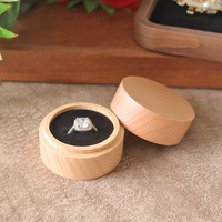 Boîte à bagues en bois de hêtre WanuoCraft, simple, 2 emplacements, personnalisable, taille personnalisable, organisateur de bijoux pour propositions, fiançailles, mariages