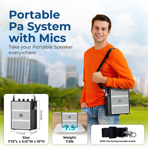 Winbridge S99 Wireless <b>Speaker</b> With Dual Handheld Microphone S99 <b>Speaker</b> S99 - Product Image 4