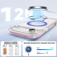Étui magnétique pour iPhone Air 17 Pro Max 18, coque arrière transparente en TPU antichoc, aimant puissant N52, anti-jaunissement, étui de téléphone fin OEM