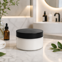 Pot cosmétique PET de 250 ml avec couvercle à vis, conteneur vide en plastique pour crème, emballage pour soins de la peau