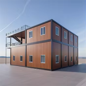 Two Storey Warehouse Prefabricated Foldable Extended Garage Steel Frame Modular Tiny Container <b>House</b> Apartment Workshop Modern - Product Image 2