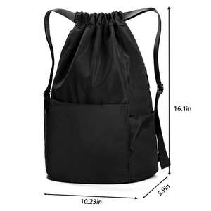 BSCI 사용자 정의 대형 지퍼 물병 메쉬 포켓 스포츠 체육관 가방 방수 어린이 졸라매는 끈 배낭 폴리 에스테르 - Product Image 2