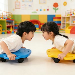 Four Wheel Secure <strong>Ride</strong> <strong>Scooter</strong> With Happy Bear Pattern for Joyful Introduction to <strong>Scooting</strong> <strong>and</strong> Sensory Input - Product Image 2