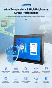 Outdoor 10.1 Inch High Brightness Hmi Atm Kiosk Waterproof Flexible Interactive Capacitive Touch Screen Panel Pc