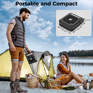 Quạt cắm trại năng lượng mặt trời LED 2025, sạc USB/pin, nhựa, dùng ngoài trời, cho nhà, xe hơi, khách sạn, xe RV, ba tốc độ, tích hợp pin dự phòng khẩn cấp - Product Image 4