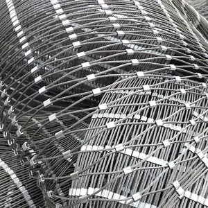 Cable Rope Stainless Steel Woven Ferrule Wire Zoo Mesh Net Supplier Four-Rope Stainless Steel Decorative Mesh