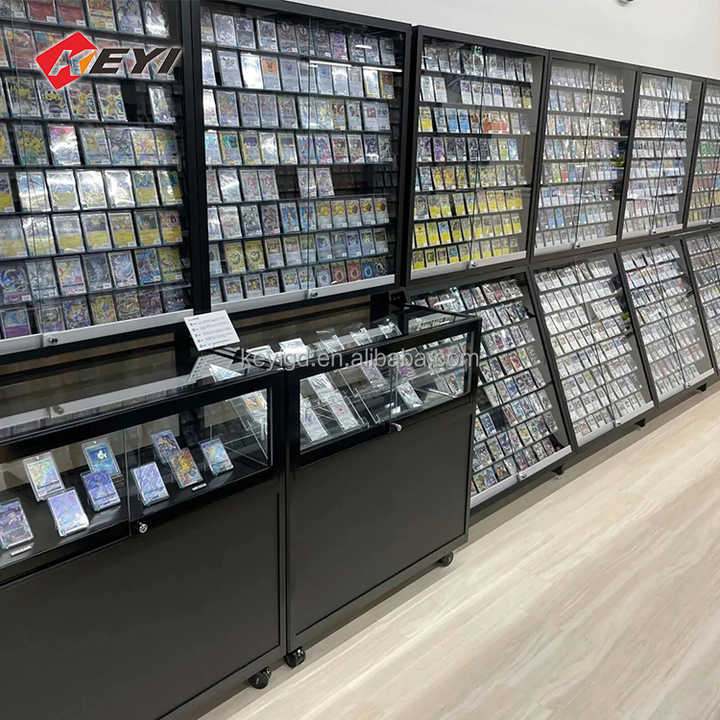 Trading Card Display Cases Hobby Station Display Rack Aluminum Metal ...