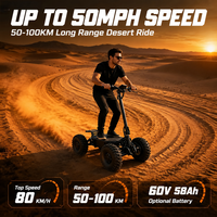 ATV Eléctrico Plegable de 15 Pulgadas y Alta Potencia con Tracción en las Cuatro Ruedas, Scooter Todoterreno de Largo Alcance para Playa, OEM ODM