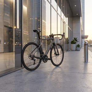 Vélo de <span class=keywords><strong>route</strong></span> en fibre de <span class=keywords><strong>carbone</strong></span> en gros, 22 vitesses, vélo de course aérodynamique professionnel, <span class=keywords><strong>guidon</strong></span> intégré en aluminium, 700C - Product Image 6
