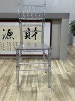 Ensemble table à manger et chaises modernes Tongli pour 6 chaises de mariage en acrylique cristal transparent avec dossier en PP