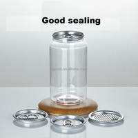 Bouteilles en plastique PET transparentes de haute qualité avec logo, bouteilles de boisson gazeuse avec canettes en aluminium, idées pour petites entreprises