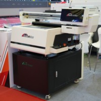 Mesin Printer UV DTF Flatbed Ukuran A2 UV Led 4060 6040 6042 untuk Casing Ponsel, Akrilik, Logam, Batu, Keramik, Kaca, Botol