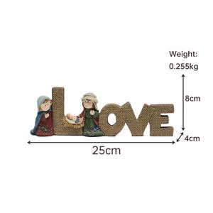 Figurines de lettres européennes de style créatif LOVE/HOPE Décoration de bureau à domicile Artisanat en résine Sculpture Art de la mode - Product Image 5