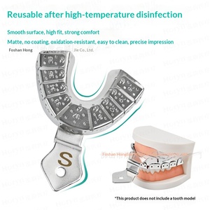 Horyndent Bandeja para Prótesis Dental <span class=keywords><strong>de</strong></span> Acero Inoxidable Clase I, Desmontable, Esterilizable a Alta Temperatura, para Arcada <span class=keywords><strong>Completa</strong></span> Superior/Inferior - Product Image 3