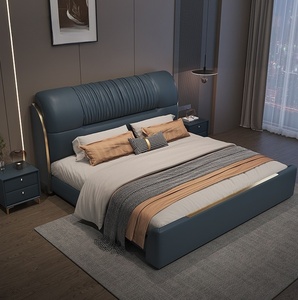 Letti Imbottiti Moderni King e Queen in Ecopelle Morbida, Struttura Letto Matrimoniale in Schiuma, Set di Mobili per Camera da Letto per <span class=keywords><strong>Adulti</strong></span>, Vendita all'Ingrosso - Product Image 4
