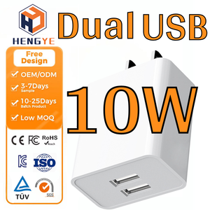 US EU Pulg 10W Adaptador de viaje 2 puertos Carga rápida 5V 2A Dual Usb Carga de pared Adaptador de CA 2 Cargador de pared USB - Product Image 1