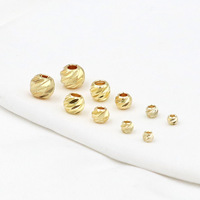 Perles à facettes plaquées or 18 carats en cuivre, à coupe diagonale, avec feuille d'or 14 carats, couleur inaltérable, accessoires pour bracelets – Vente chaude