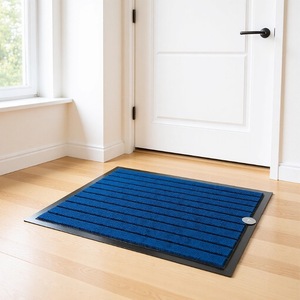 Tapete de PVC a Rayas para Puerta, Rectangular, Delgado, Impermeable, para Uso Doméstico, Estilo Moderno, Tejido Plano, Revestimiento de PVC, Fácil de Limpiar - Product Image 1