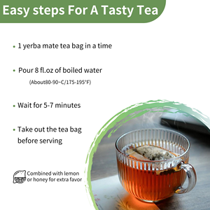Bebida de apoyo inmunológico digestivo energizante certificado orgánico libre de OGM té de hierbas naturales <span class=keywords><strong>Yerba</strong></span> Mate bolsas de té - Product Image 5